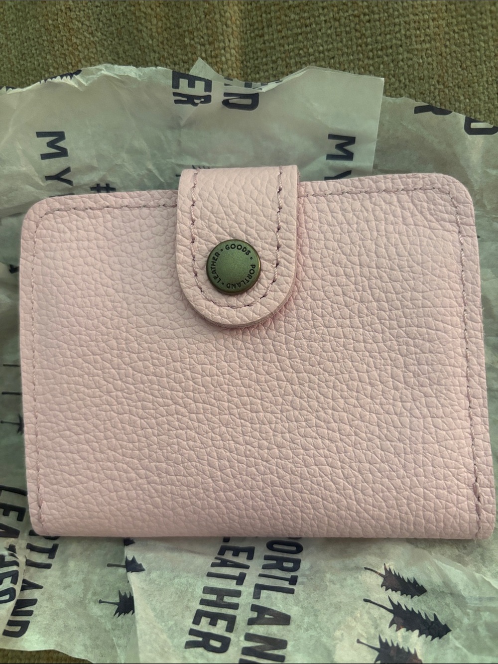 Portland Leather Pinkaboo Pebbled Leather Wallet